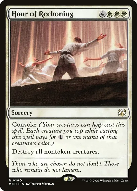 Hour of Reckoning, Magic card MOC 190 — March of the Machine Commander set