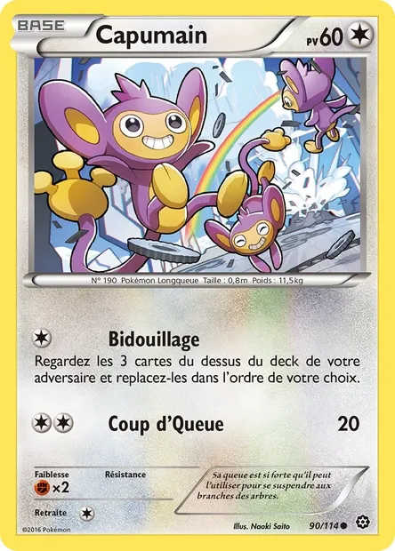 Capumain, carte Pokémon STS 90 — extension Offensive Vapeur