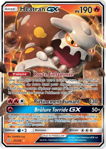 Heatran GX, carte Pokémon UNM 25 — extension Harmonie des Esprits