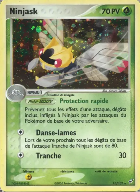 Ninjask, carte Pokémon DX 13 — extension EX Deoxys