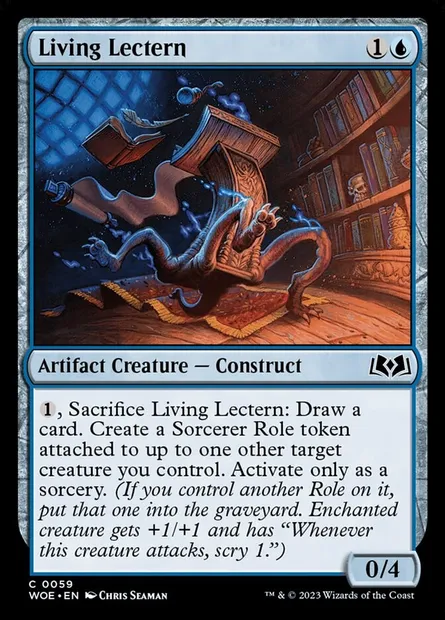 Living Lectern, Magic card WOE 59 — Wilds of Eldraine set