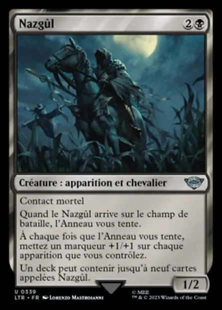 Nazgûl, carte Magic LTR 339 — extension Le Seigneur des Anneaux : chroniques de la Terre du Milieu