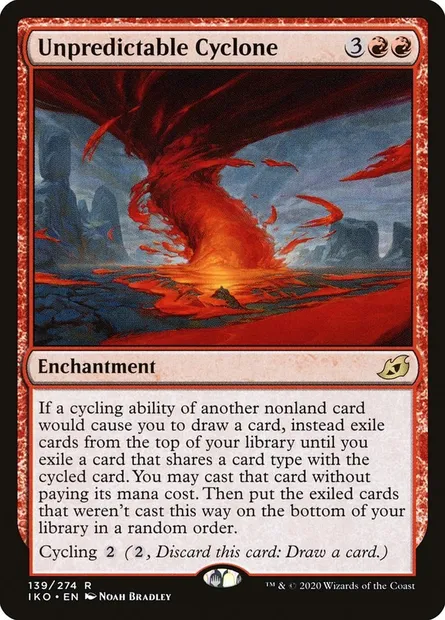 Unpredictable Cyclone, Magic card IKO 139 — Ikoria: Lair of Behemoths set