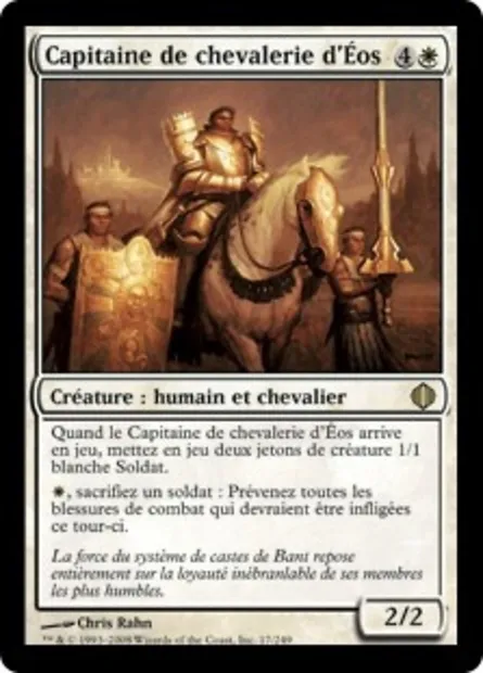 Capitaine de chevalerie d'Éos, carte Magic ALA 17 — extension Les éclats d'Alara
