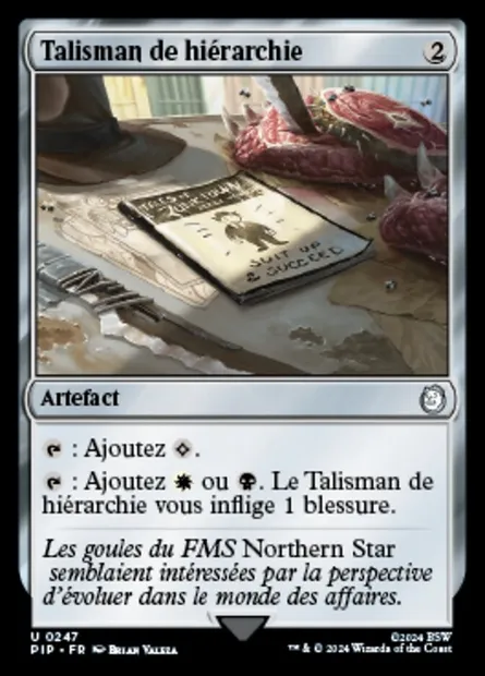 Talisman de hiérarchie, carte Magic PIP 247 — extension Fallout