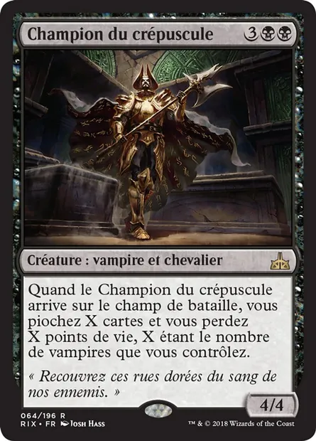 Champion du crépuscule, carte Magic RIX 64 — extension Les combattants d'Ixalan