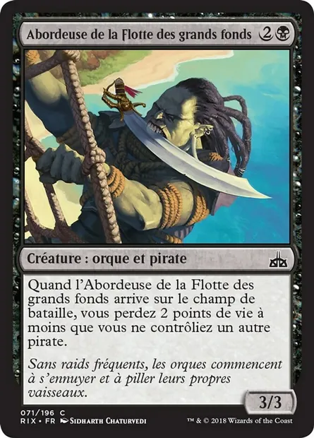 Abordeuse de la Flotte des grands fonds, carte Magic RIX 71 — extension Les combattants d'Ixalan