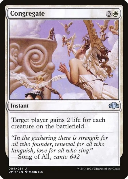 Congregate, Magic card DMR 4 — Dominaria Remastered set