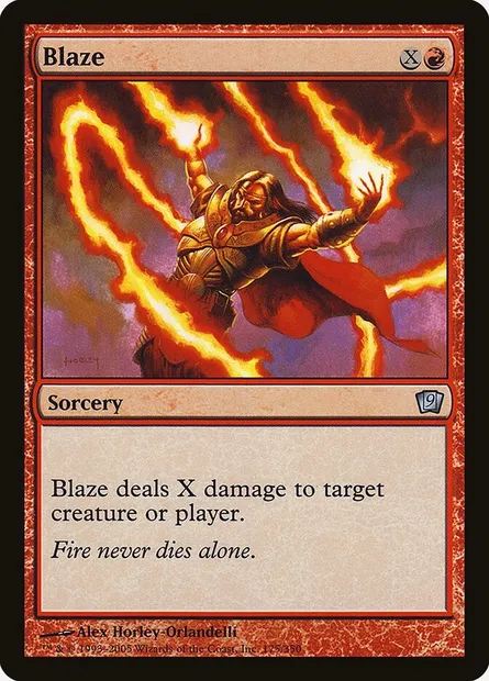 Blaze, Magic card 9ED 175★ — Ninth Edition set