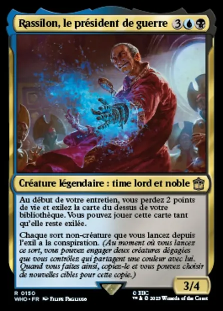 Rassilon, le président de guerre, carte Magic WHO 150 — extension Doctor Who