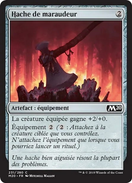 Hache de maraudeur, carte Magic M20 231 — extension Core Set 2020