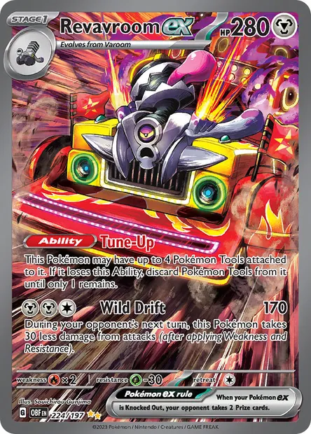 Revavroom ex, Pokémon card OBF 224 — Obsidian Flames set