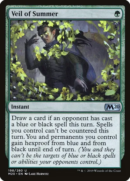 Veil of Summer, Magic card M20 198 — Core Set 2020 set