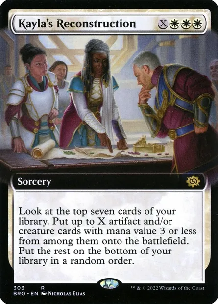 Kayla's Reconstruction, Magic card BRO 303 — The Brothers' War set