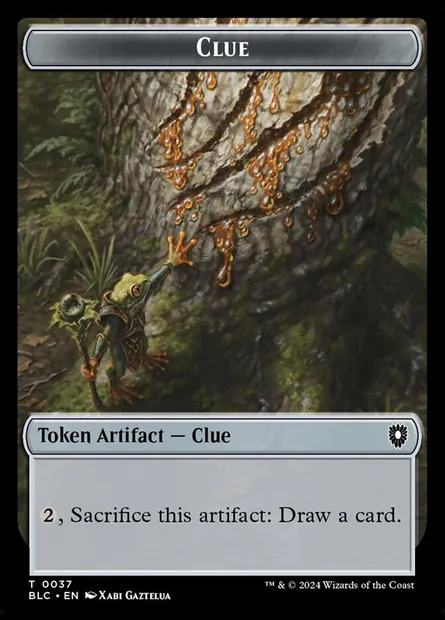 Clue, carte Magic TBLC 37 — extension Bloomburrow Commander Tokens