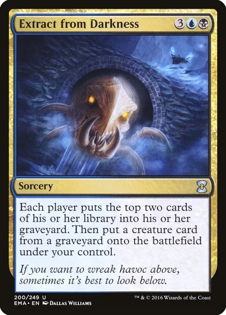 Extract from Darkness, Magic card EMA 200 — Eternal Masters set