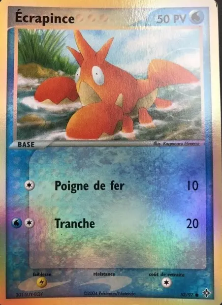 Écrapince, carte Pokémon DR 53 — extension EX Dragon