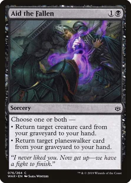 Aid the Fallen, Magic card WAR 76 — War of the Spark set
