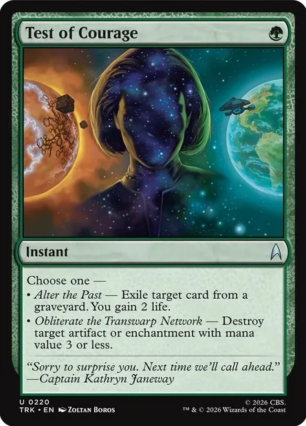 Test of Courage, Magic card TRK 220 — Star Trek set