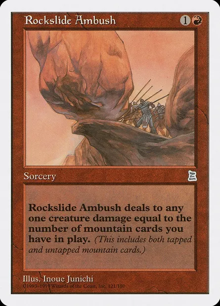 Rockslide Ambush, Magic card PTK 121 — Portal Three Kingdoms set