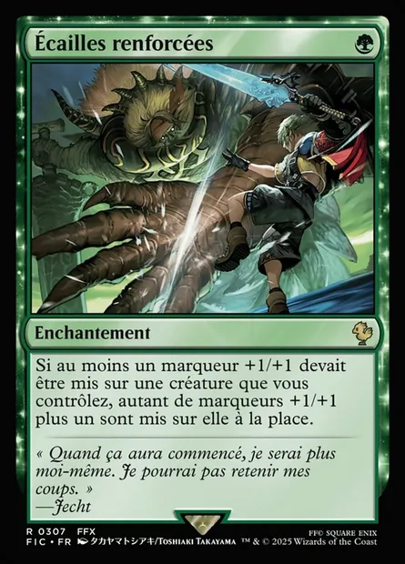 Écailles renforcées, carte Magic FIC 307 — extension Final Fantasy Commander