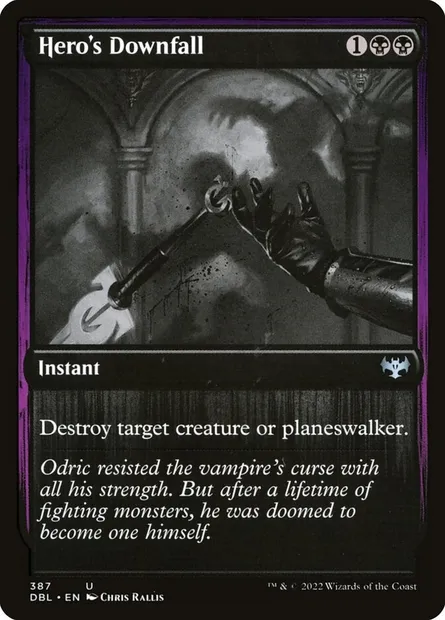 Hero's Downfall, Magic card DBL 387 — Innistrad: Double Feature set