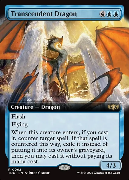 Transcendent Dragon, Magic card TDC 62 — Tarkir: Dragonstorm Commander set