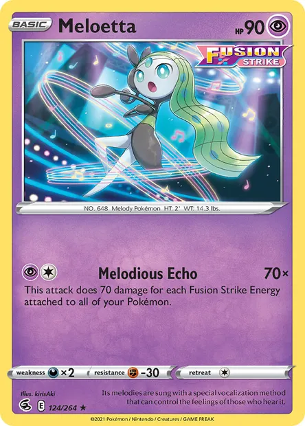Meloetta, Pokémon card FST 124 — Fusion Strike set