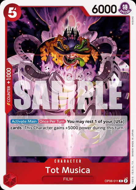 Tot Musica, One Piece card OP06-011 — WINGS OF THE CAPTAIN set