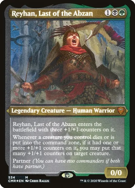 Reyhan, Last of the Abzan, Magic card CMR 534 — Commander Legends set