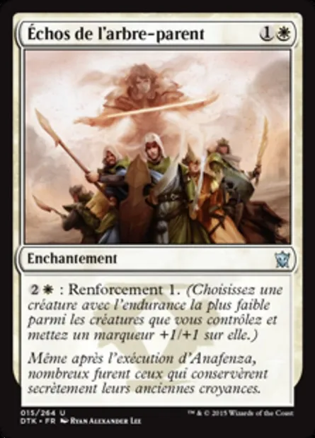 Échos de l'arbre-parent, carte Magic DTK 15 — extension Les Dragons de Tarkir