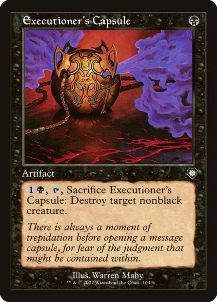 Executioner's Capsule, Magic card BRC 104 — The Brothers' War Commander set