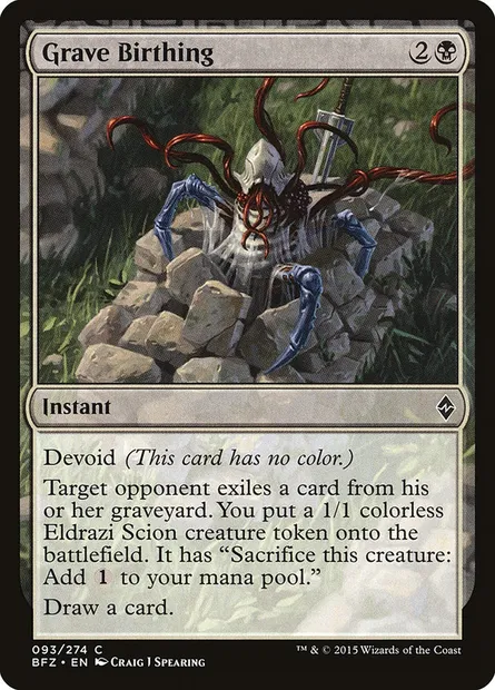 Grave Birthing, Magic card BFZ 93 — Battle for Zendikar set