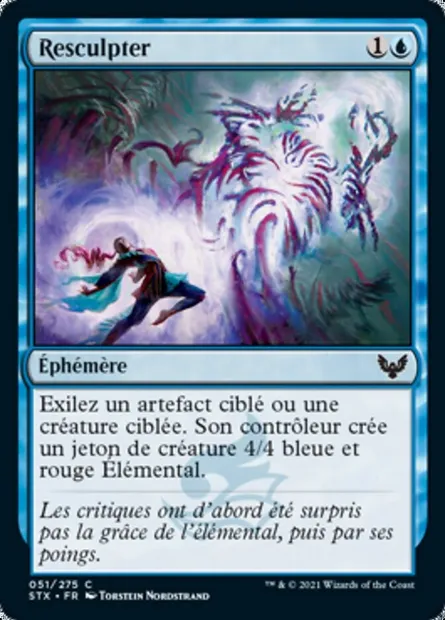 Resculpter, carte Magic STX 51 — extension Strixhaven: l'Académie des Mages