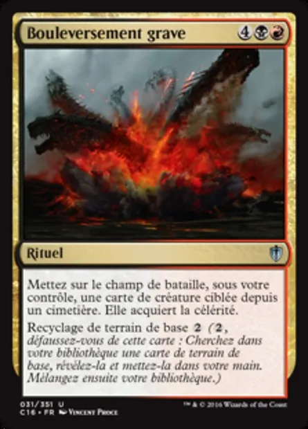 Bouleversement grave, carte Magic C16 31 — extension Commander 2016