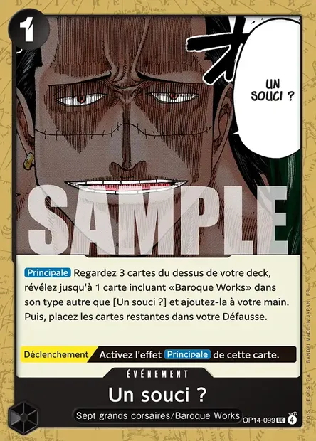 Un souci ?, carte One Piece OP14-099 — extension LES SEPT DE LA MER D'AZUR