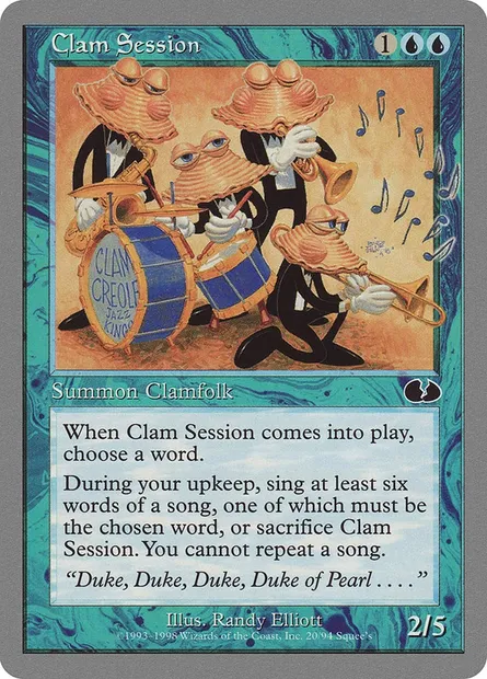 Clam Session, Magic card UGL 20 — Unglued set