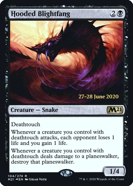 Hooded Blightfang, Magic card PM21 104s — Core Set 2021 Promos set
