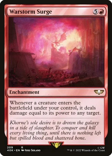 Warstorm Surge, Magic card 40K 209 — Warhammer 40,000 Commander set