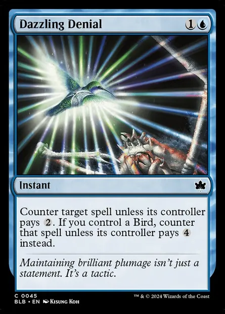 Dazzling Denial, Magic card BLB 45 — Bloomburrow set
