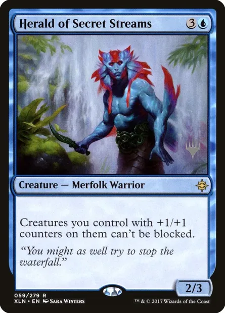 Herald of Secret Streams, Magic card PXLN 59p — Ixalan Promos set