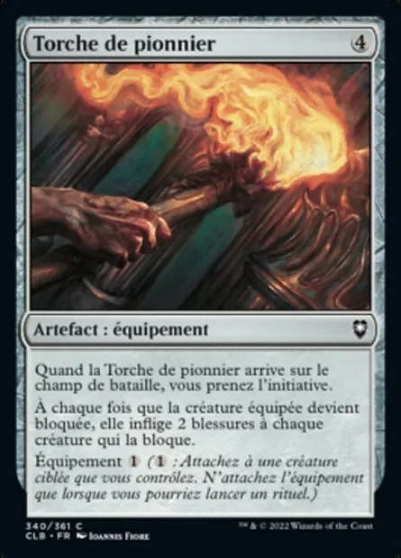 Torche de pionnier, carte Magic CLB 340 — extension Commander Légendes : la bataille de la Porte de Baldur
