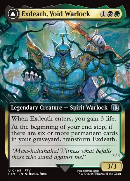 Exdeath, Void Warlock // Neo Exdeath, Dimension's End, Magic card FIN 485 — Final Fantasy set