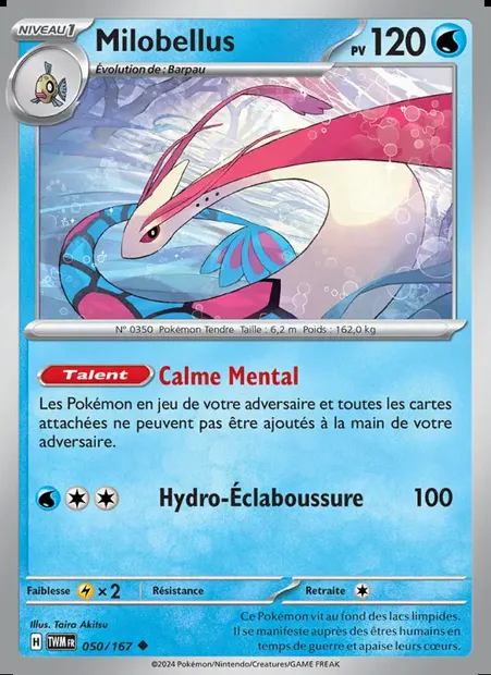 Milobellus, carte Pokémon TWM 050 — extension Mascarade Crépusculaire