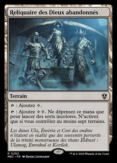 Reliquaire des Dieux abandonnés, carte Magic MKC 292 — extension Murders at Karlov Manor Commander