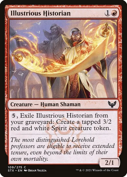 Illustrious Historian, Magic card STX 109 — Strixhaven: School of Mages set