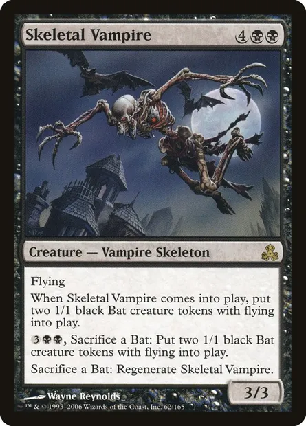 Skeletal Vampire, Magic card GPT 62 — Guildpact set