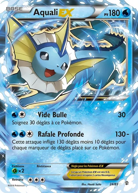 Aquali-EX, carte Pokémon GEN 24 — extension Générations