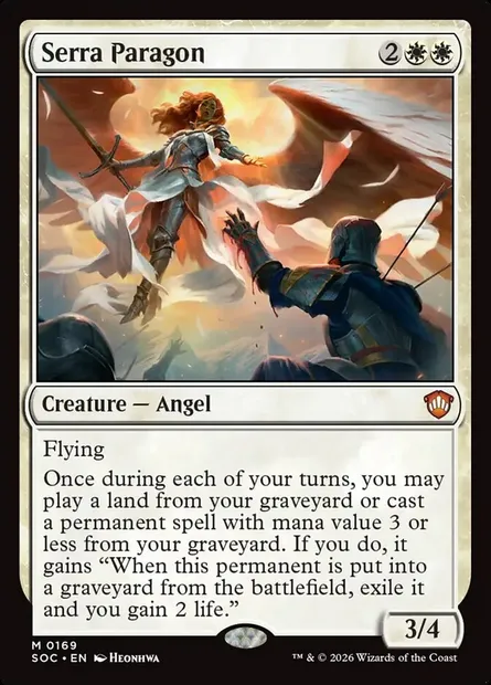 Serra Paragon, Magic card SOC 169 — Secrets of Strixhaven Commander set