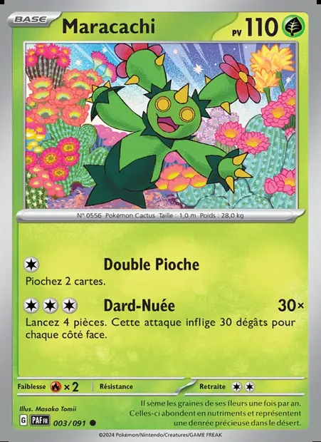 Maracachi, carte Pokémon PAF 003 — extension Destinées de Paldea